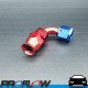 PROFLOW 200 Series 90 Degree Hose End Fitting Blue/Red For PTFE AN -8 (AN8)