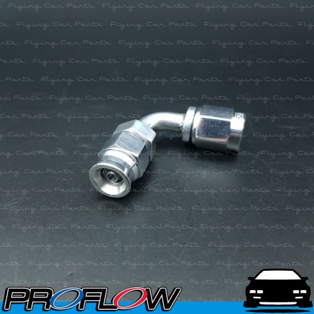 PROFLOW 200 Series 90 Degree Hose End Fitting Polished For PTFE  AN -3 (AN3)