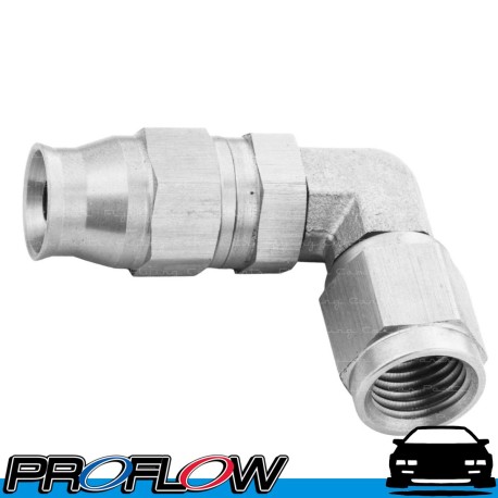 PROFLOW 200 Series Stainless 90 Degree Hose End Fitting For PTFE AN -3 (AN3)