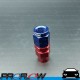 PROFLOW 200 Series Straight Hose End Fitting Blue/Red For PTFE AN -3 (AN3)