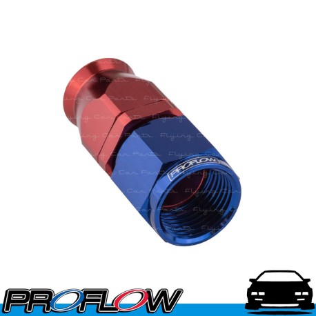 PROFLOW 200 Series Straight Hose End Fitting Blue/Red For PTFE AN -4 (AN4)