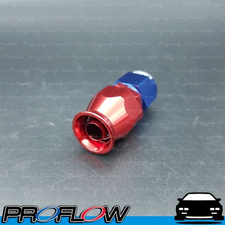 PROFLOW 200 Series Straight Hose End Fitting Blue/Red For PTFE AN -6 (AN6)