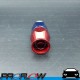 PROFLOW 200 Series Straight Hose End Fitting Blue/Red For PTFE AN -6 (AN6)