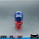 PROFLOW 200 Series Straight Hose End Fitting Blue/Red For PTFE AN -6 (AN6)