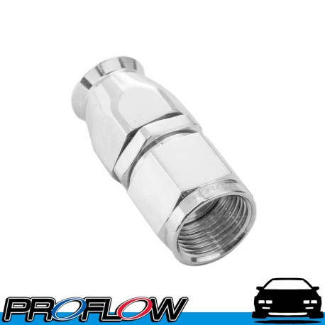 PROFLOW 200 Series Straight Hose End Fitting Polished For PTFE  AN -6 (AN6)