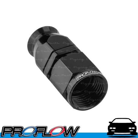 PROFLOW 200 Series Striaght Hose End Fitting Black Aluminium Straight For PTFE  AN -4 (AN4)