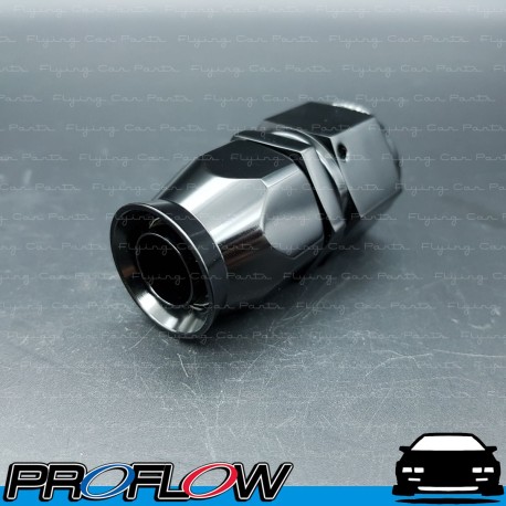 PROFLOW 200 Series Striaght Hose End Fitting Black Aluminium Straight For PTFE  AN -12 (AN12)