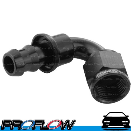 PROFLOW 400 Series 120 Degree Hose End Fitting Black Push On  AN -6 (AN6)