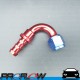 PROFLOW 400 Series 120 Degree Hose End Fitting Blue/Red Push On  AN -10 (AN10)