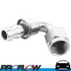 PROFLOW 400 Series 120 Degree Hose End Fitting Polished Push On  AN -10 (AN10)