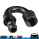 PROFLOW 400 Series 180 Degree Hose End Fitting Black Push On  AN -6 (AN6)