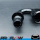 PROFLOW 400 Series 180 Degree Hose End Fitting Black Push On  AN -8 (AN8)