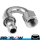 PROFLOW 400 Series 180 Degree Hose End Fitting Polished Push On  AN -10 (AN10)