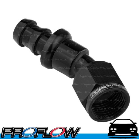 PROFLOW 400 Series 30 Degree Hose End Fitting Black Push On  AN -4 (AN4)