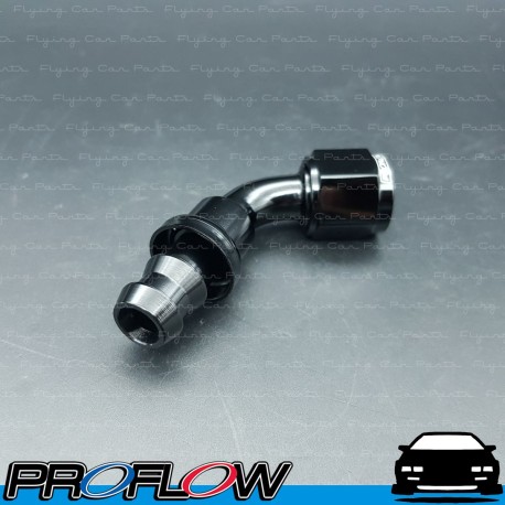 PROFLOW 400 Series 60 Degree Hose End Fitting Black Push On  AN -8 (AN8)