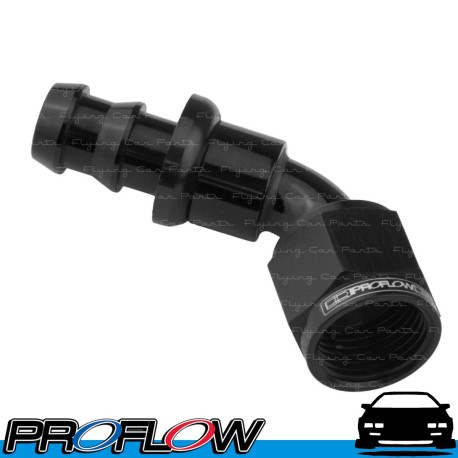 PROFLOW 400 Series 60 Degree Hose End Fitting Black Push On  AN -12 (AN12)