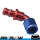 PROFLOW 400 Series 60 Degree Hose End Fitting Blue/Red Push On  AN -4 (AN4)