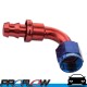 PROFLOW 400 Series 90 Degree Hose End Fitting Blue/Red Push On  AN -4 (AN4)