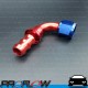 PROFLOW 400 Series 90 Degree Hose End Fitting Blue/Red Push On  AN -10 (AN10)