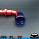 PROFLOW 400 Series 90 Degree Hose End Fitting Blue/Red Push On  AN -10 (AN10)