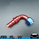 PROFLOW 400 Series 90 Degree Hose End Fitting Blue/Red Push On  AN -10 (AN10)