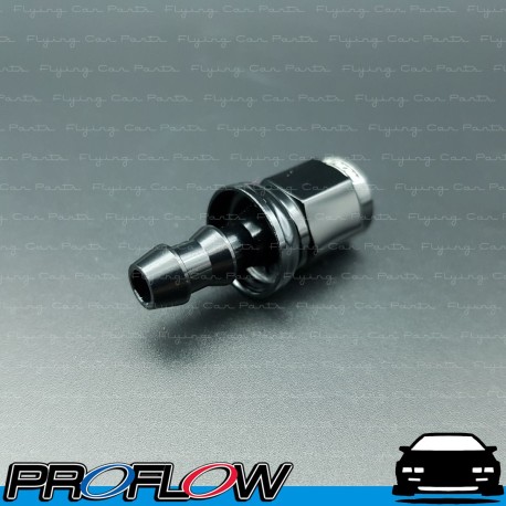 PROFLOW 400 Series Straight Hose End Fitting Black Push On  AN -4 (AN4)