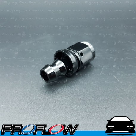 PROFLOW 400 Series Straight Hose End Fitting Black Push On  AN -6 (AN6)