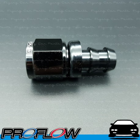 PROFLOW 400 Series Straight Hose End Fitting Black Push On  AN -8 (AN8)