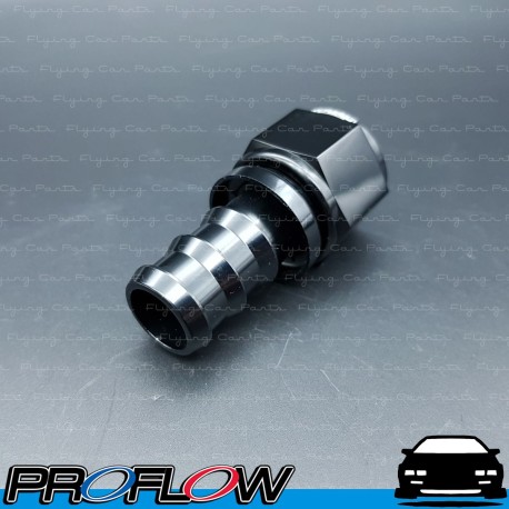 PROFLOW 400 Series Straight Hose End Fitting Black Push On  AN -12 (AN12)