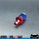 PROFLOW 400 Series Straight Hose End Fitting Blue/Red Push On  AN -5 (AN5)