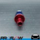 PROFLOW 400 Series Straight Hose End Fitting Blue/Red Push On  AN -5 (AN5)