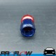 PROFLOW 400 Series Straight Hose End Fitting Blue/Red Push On  AN -5 (AN5)