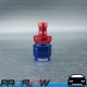 PROFLOW 400 Series Straight Hose End Fitting Blue/Red Push On  AN -5 (AN5)