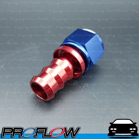 PROFLOW 400 Series Straight Hose End Fitting Blue/Red Push On  AN -12 (AN12)