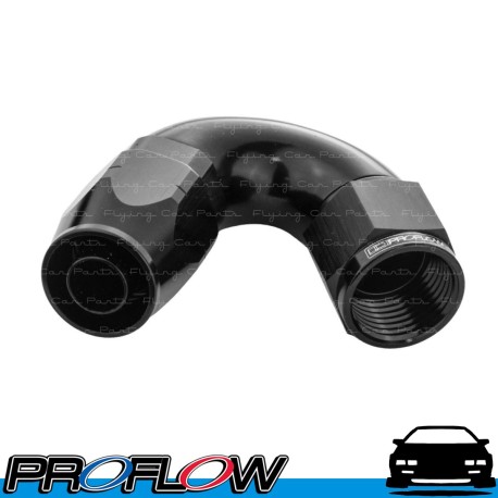 PROFLOW 500 Series 120 Degree Hose End Fitting Black Cutter  AN -4 (AN4)