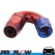 PROFLOW 500 Series 120 Degree Hose End Fitting Blue/Red Cutter  AN -4 (AN4)