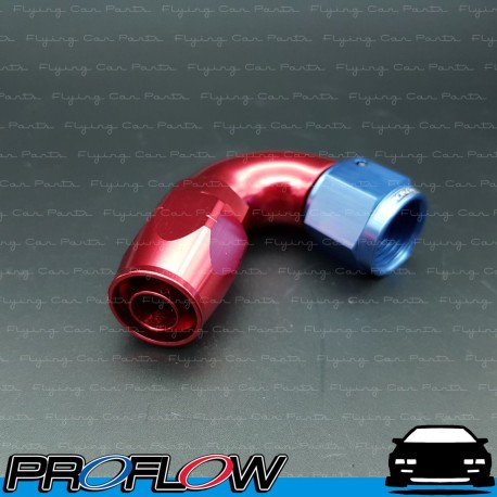 PROFLOW 500 Series 120 Degree Hose End Fitting Blue/Red Cutter  AN -8 (AN8)