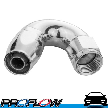 PROFLOW 500 Series 120 Degree Hose End Fitting Polished Cutter  AN -4 (AN4)