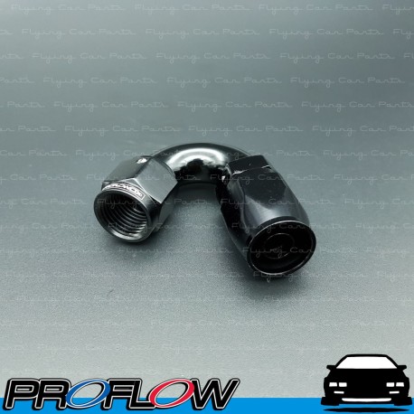 PROFLOW 500 Series 150 Degree Hose End Fitting Black Cutter  AN -6 (AN6)