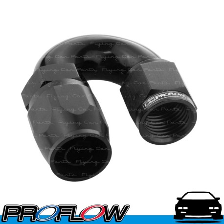 PROFLOW 500 Series 180 Degree Hose End Fitting Black Cutter  AN -4 (AN4)