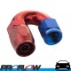 PROFLOW 500 Series 180 Degree Hose End Fitting Blue/Red Cutter  AN -4 (AN4)