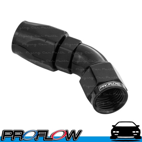 PROFLOW 500 Series 45 Degree Hose End Fitting Black Cutter  AN -4 (AN4)