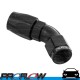 PROFLOW 500 Series 45 Degree Hose End Fitting Black Cutter  AN -6 (AN6)