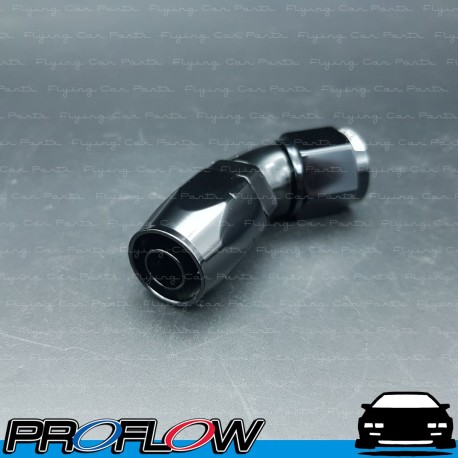 PROFLOW 500 Series 45 Degree Hose End Fitting Black Cutter  AN -8 (AN8)