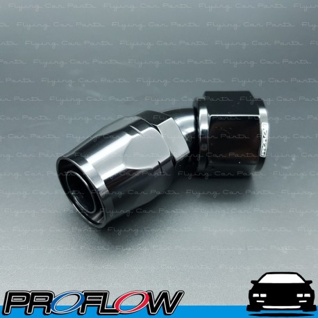 PROFLOW 500 Series 45 Degree Hose End Fitting Black Cutter  AN -12 (AN12)