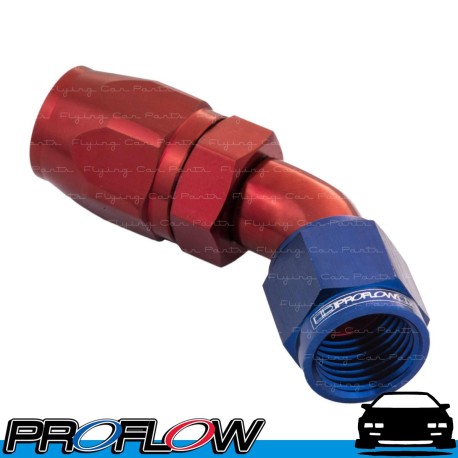 PROFLOW 500 Series 45 Degree Hose End Fitting Blue/Red Cutter AN -6 (AN6)