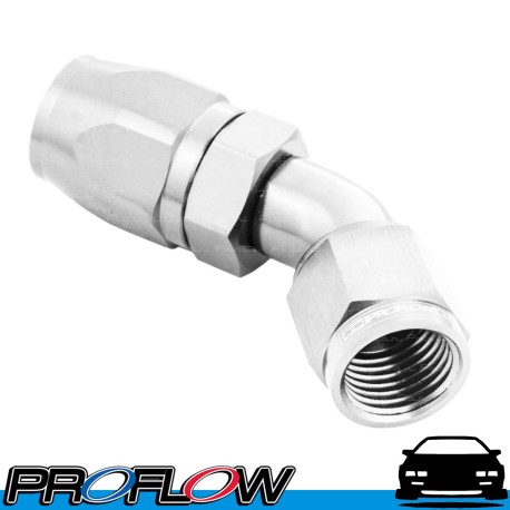 PROFLOW 500 Series 45 Degree Hose End Fitting Polished Cutter  AN -4 (AN4)