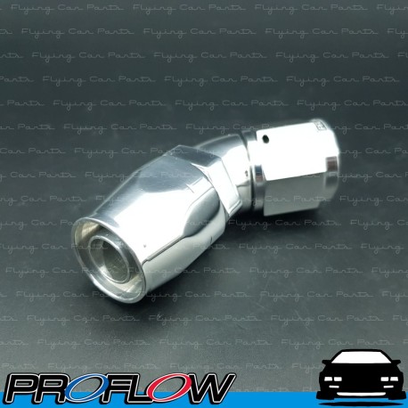 PROFLOW 500 Series 45 Degree Hose End Fitting Polished Cutter  AN -10 (AN10)