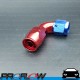 PROFLOW 500 Series 90 Degree Hose End Fitting Blue/Red Cutter  AN -6 (AN6)