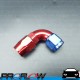 PROFLOW 500 Series 90 Degree Hose End Fitting Blue/Red Cutter  AN -6 (AN6)